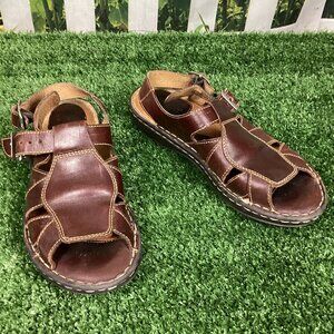 Born Brown Suede Ankle Strap Gladiator Sandals